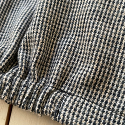 □新作大人気‼️コットンツイード千鳥格子バルーンパンツ　黒エクリュ/黒グレー★ポケット有　丈調整可能　受注製作 14枚目の画像