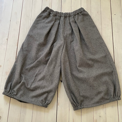 □新作大人気‼️コットンツイード千鳥格子バルーンパンツ　黒エクリュ/黒グレー★ポケット有　丈調整可能　受注製作 11枚目の画像