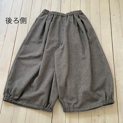 □新作大人気‼️コットンツイード千鳥格子バルーンパンツ　黒エクリュ/黒グレー★ポケット有　丈調整可能　受注製作 12枚目の画像