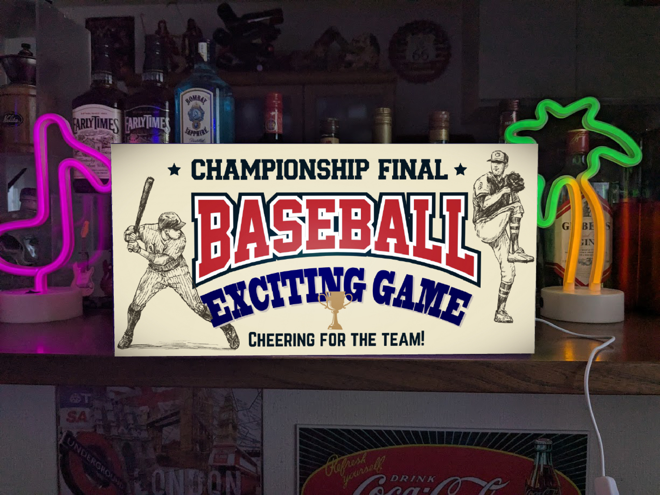 【野球応援グッズ】ベースボール 野球 テレビ観戦 プロ野球 メジャーリーグ 宅飲み パーティー 宴会 看板 置物 雑貨