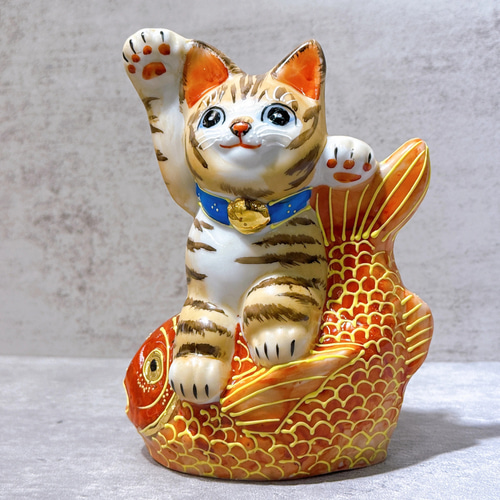 九谷焼 招き猫】虎縞鯛 その他アート ourlittlezone 通販 20052209
