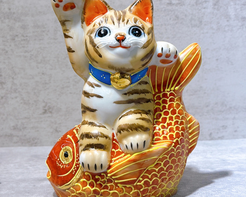 九谷焼 招き猫】虎縞鯛 その他アート ourlittlezone 通販 20052209