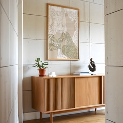 アートポスター 抽象ライン 波 曲線美 ナチュラルカラー ミニマルデザイン 北欧モダン 12枚目の画像