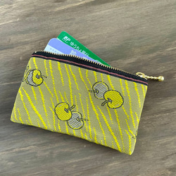 畳縁　硬幣錢包　名片夾　蘋果　 黃色的　日式 第2張的照片