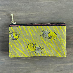 畳縁　硬幣錢包　名片夾　蘋果　 黃色的　日式 第7張的照片