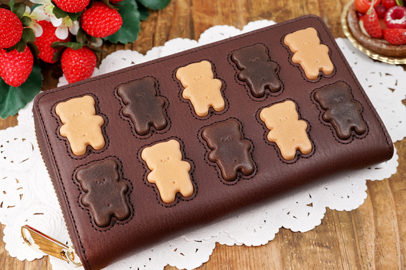 くまちゃんブラウニー長財布（牛革製）／お菓子な革小物 長財布 EARL'S