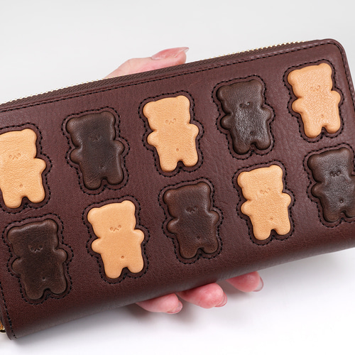 くまちゃんブラウニー長財布（牛革製）／お菓子な革小物 長財布 EARL'S