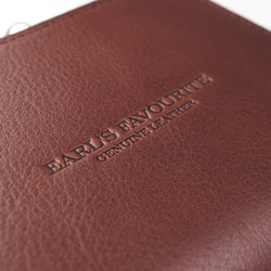 くまちゃんブラウニー2つ折りがま口財布（牛革製）／お菓子な革小物 8枚目の画像