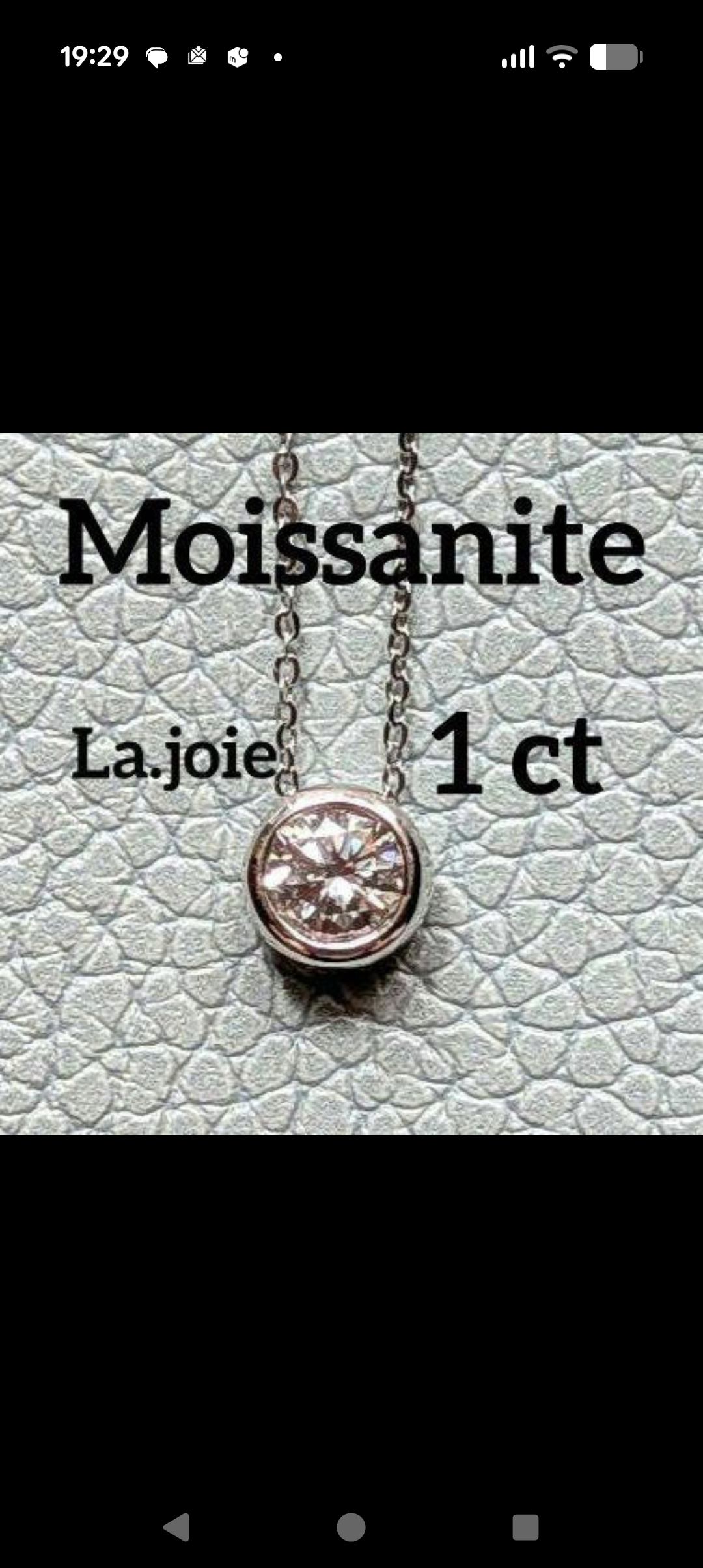 最高品質 1ct モアサナイト 人工ダイヤ バイザヤード ネックレス シルバー