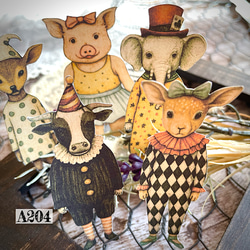 送料無料【P353コラージュ素材】海外紙モノ ジャンクジャーナル