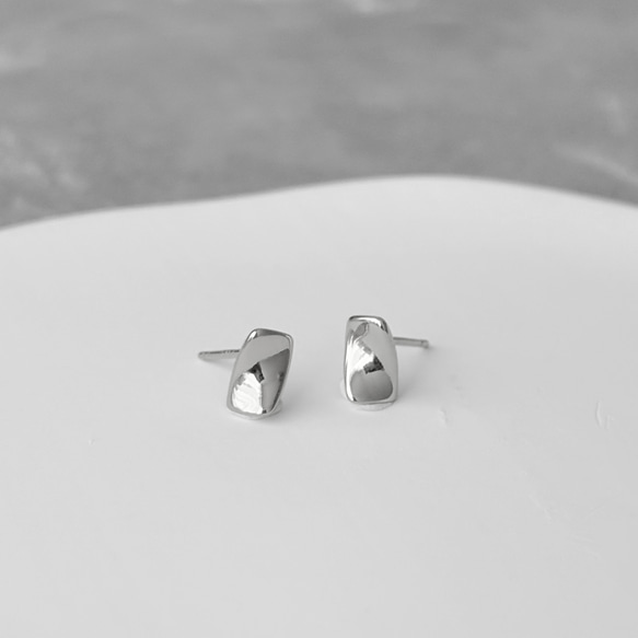 Melt Silverピアス  ニュアンスシルバースキンピアス シルバー925 6枚目の画像