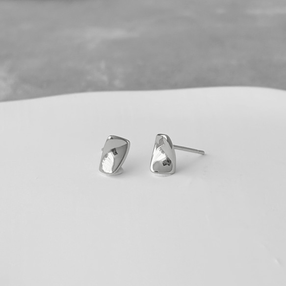 Melt Silverピアス  ニュアンスシルバースキンピアス シルバー925 9枚目の画像
