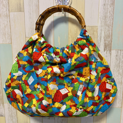 グラニーバッグ リング バンブー ピンクドット×オニオン柄 グラニー