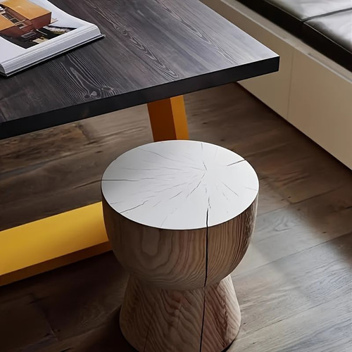 テーブル 木製 サイドテーブル 手彫り 木 切り株 エンドテーブル