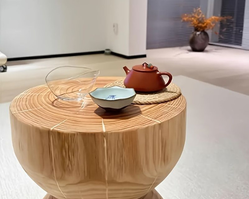 テーブル 木製 サイドテーブル 手彫り 木 切り株 エンドテーブル