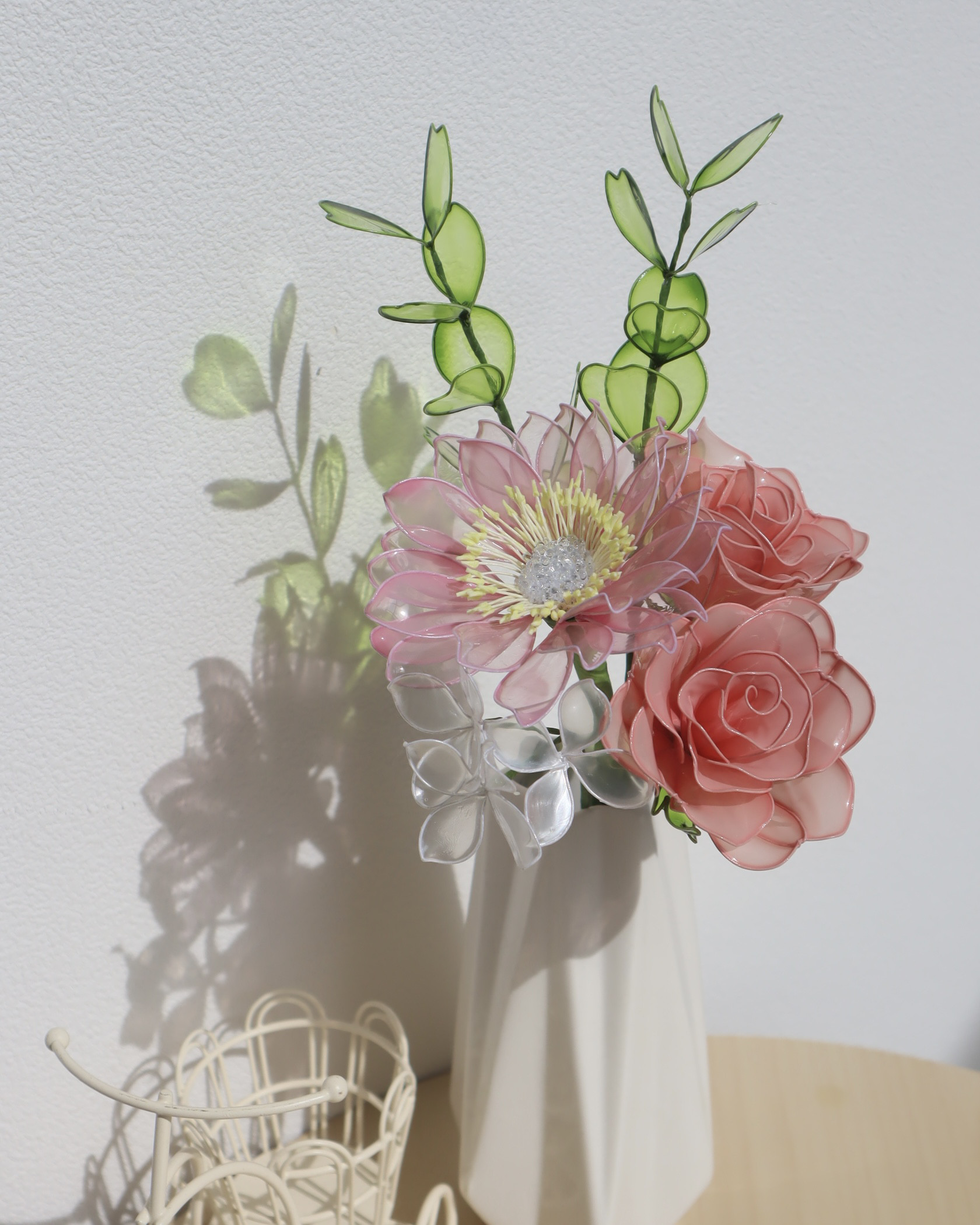 バラとガーベラの花束