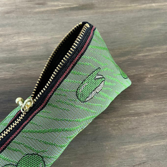 畳縁　笔盒　日式　青蘋果　兔子　綠色的 第4張的照片