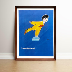 ユナイテッド航空 1960年代 アメリカ 雑誌 ヴィンテージ 広告 額付