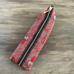 畳縁　笔盒　日式　蘋果　兔子　紅色的 第3張的照片