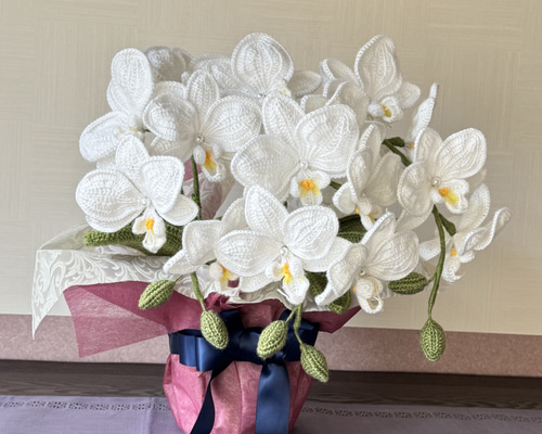 ハンドメイド レース編み たか 胡蝶蘭などのお花 bc0659386a968fe3d77c87591e5b1f