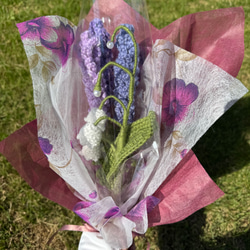 【ラベンダーブランチ】枯れない花束 プレゼント 誕生日 かぎ編み 毛糸の花 eda6b140f5aff819876a367b00bb1d