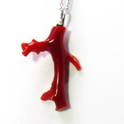 土佐の宝石珊瑚  アクセサリー・ジュエリ－  赤枝　ネックレス ・ペンダント cw－01185 1枚目の画像