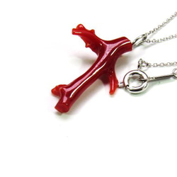 土佐の宝石珊瑚  アクセサリー・ジュエリ－  赤枝　ネックレス ・ペンダント cw－01185 3枚目の画像