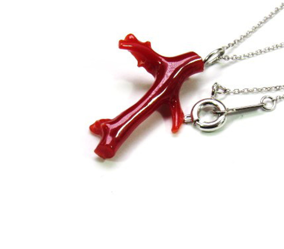 土佐の宝石珊瑚  アクセサリー・ジュエリ－  赤枝　ネックレス ・ペンダント cw－01185 3枚目の画像