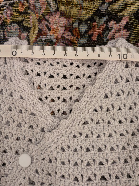 ベビーサイズ✨️かぎ針編み コットンベスト  ナチュラル 8枚目の画像