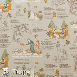 新柄入荷！ルシアン(LECIEN)『ケイト・グリーナウェイ 　Story　Eートープ』～50㎝単位でカット～ 1枚目の画像