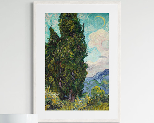 アートポスター｜Cypresses｜インテリア｜ゴッホ イラスト