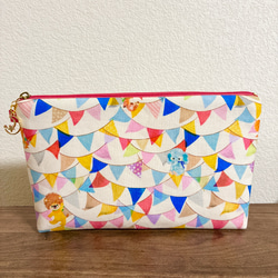 ユキエモンyukiemon’くもあられ'フラットポーチ'通帳ポーチ ユキエモンyukiemon'くもあられ'フラットポーチ'通帳ポーチ 財布