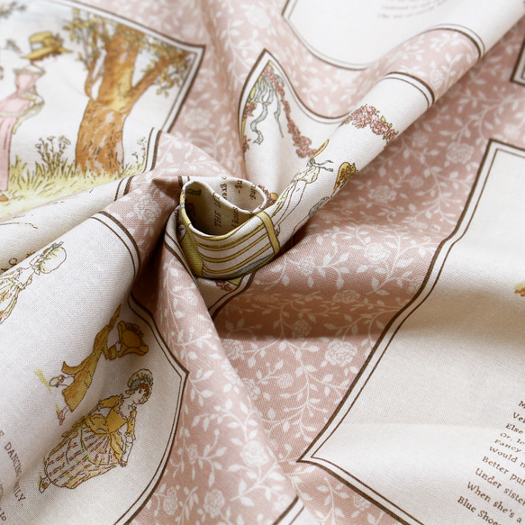 新柄入荷！ルシアン(LECIEN)『ケイト・グリーナウェイ 　パネル　ピンク(Pink)』～1パネル58㎝でカット済み～ 3枚目の画像