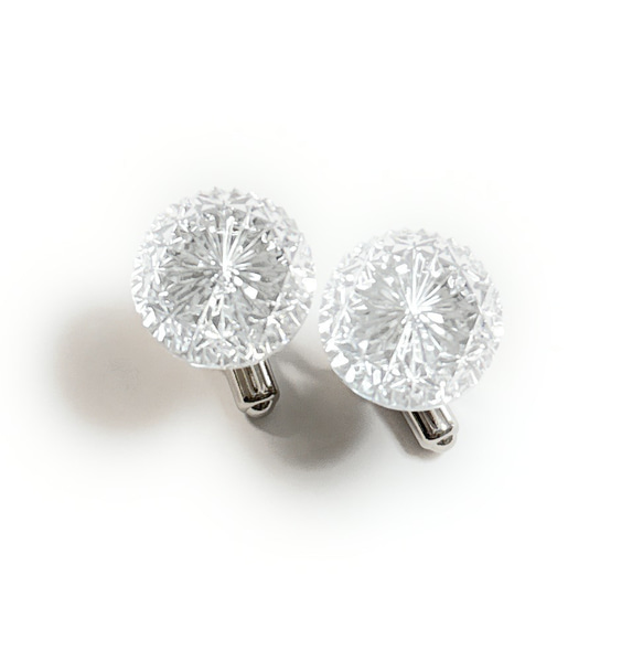 東京切子カフスボタン15　菊　クリアー 7枚目の画像