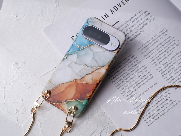 #earth　アルコールインクアートのスマホケース・ネックストラップ・リング（iPhone / Android) 12枚目の画像