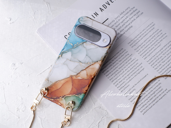 #earth　アルコールインクアートのスマホケース・ネックストラップ・リング（iPhone / Android) 1枚目の画像