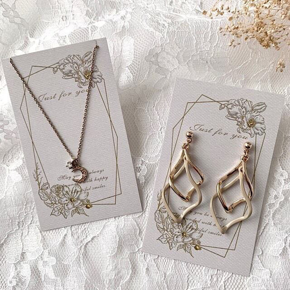 アクセサリー台紙【名刺サイズ/15枚入】[D-719] 花gd_pukkuri 2枚目の画像