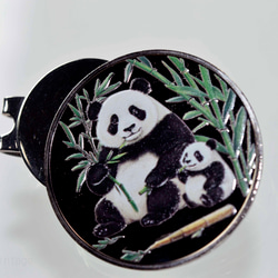 パンダ　ゴルフマーカー マグネットマーカー ハットマーカー  マグネットコイン13113-472（金属製） 1枚目の画像