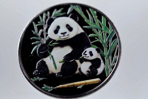 パンダ　ゴルフマーカー マグネットマーカー ハットマーカー  マグネットコイン13113-472（金属製） 4枚目の画像
