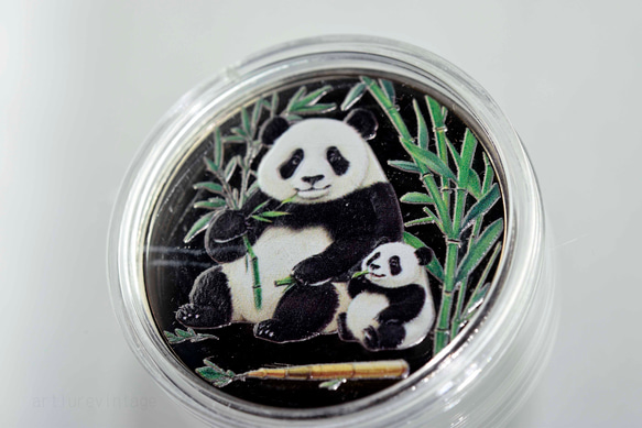 パンダ　ゴルフマーカー マグネットマーカー ハットマーカー  マグネットコイン13113-472（金属製） 6枚目の画像