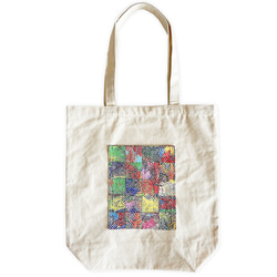 Jin HASHIMOTO × Chinu】Cosmic Code Tote Bag（Natural）／アート