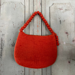 SALE! 羊毛 フェルト ショルダーバッグ ハンドメイド 4枚目の画像