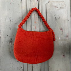 SALE! 羊毛 フェルト ショルダーバッグ ハンドメイド 5枚目の画像