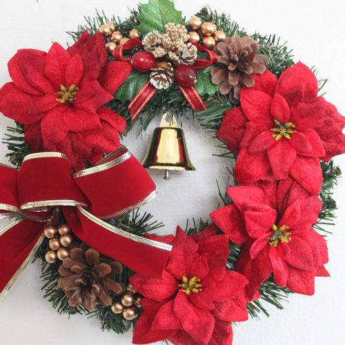 2025年新作「送料無料」クリスマスリース 直径約23-25cm X3397