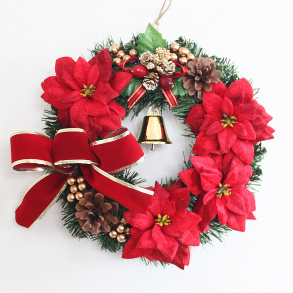 2025年新作「送料無料」クリスマスリース 直径約23-25cm X3397