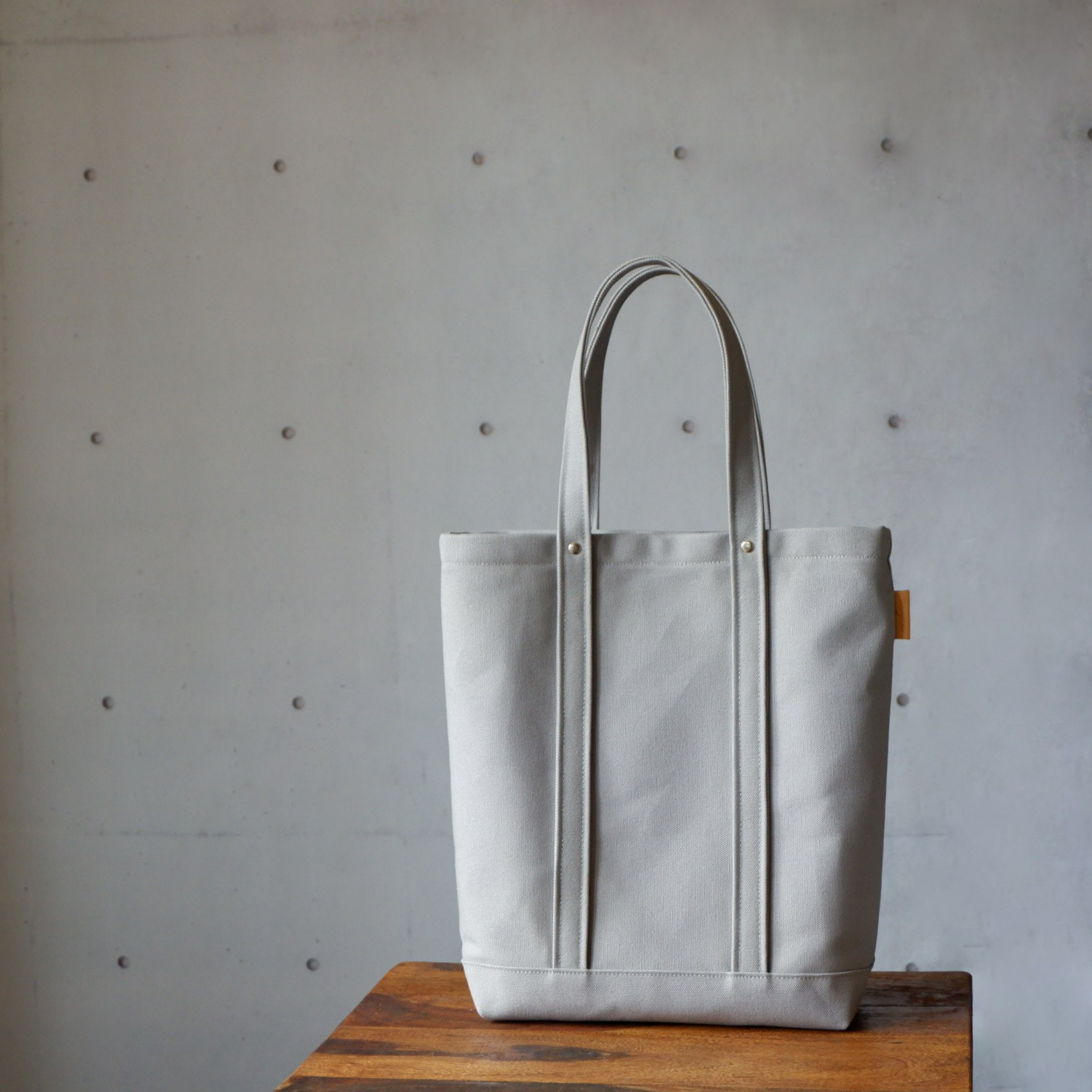 A4縦型トート◇ストームグレー◇ 倉敷帆布