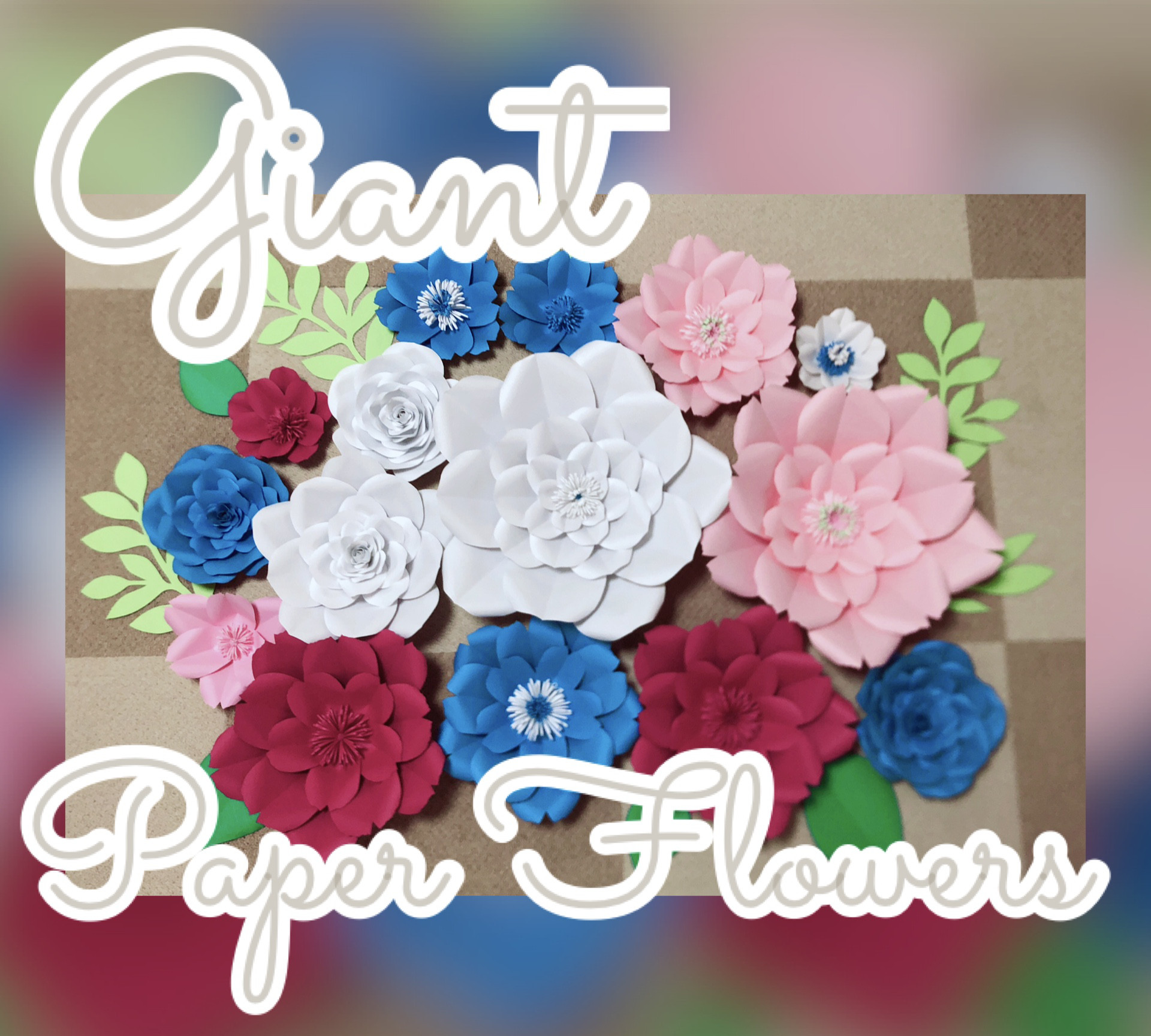 ◆送料込み＊完成品現品販売◆壁を彩るジャイアントペーパーフラワー