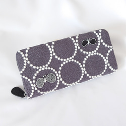 再販！ミナペルホネン 財布 タンバリン 長財布 財布 グリーン 長財布