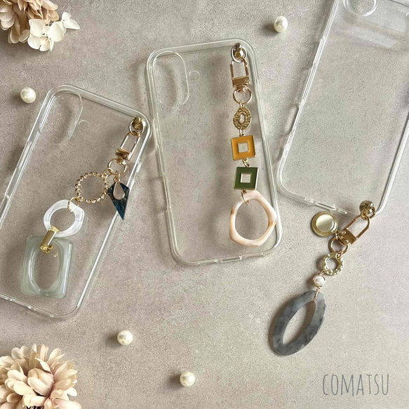 [全機種対応] Classical３ ストラップ付きスマホケース スマホストラップ付きカバー 2枚目の画像