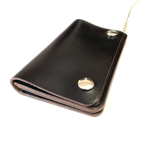 ホーウィン社クロムエクセルレザー ミドルトラッカーウォレット